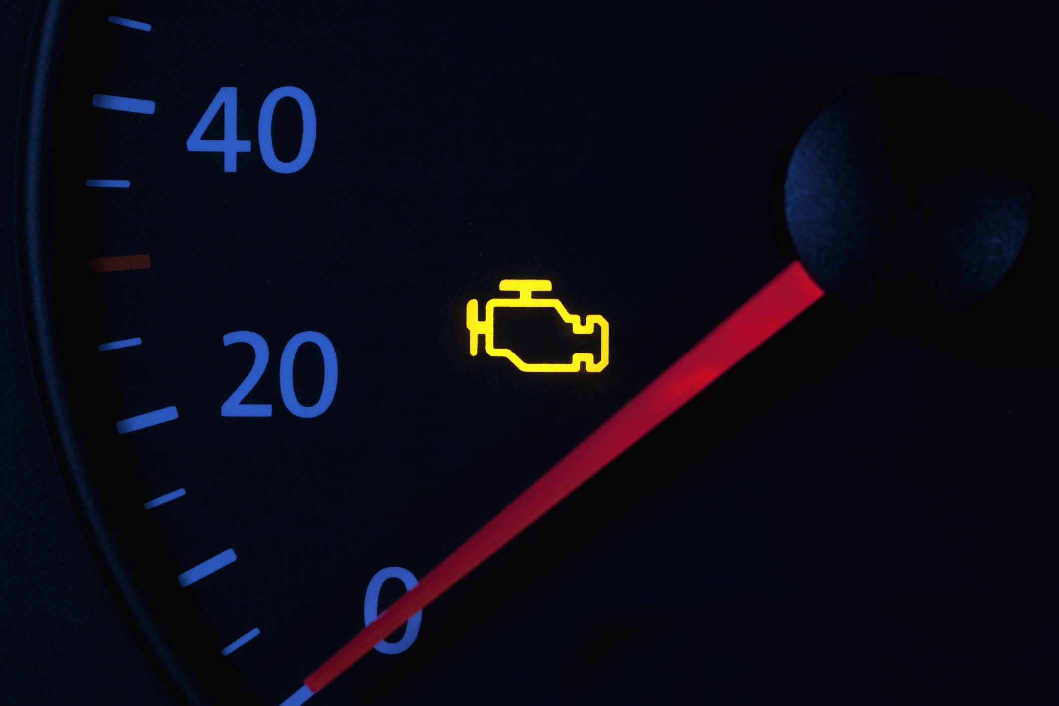 low coolant level warning light