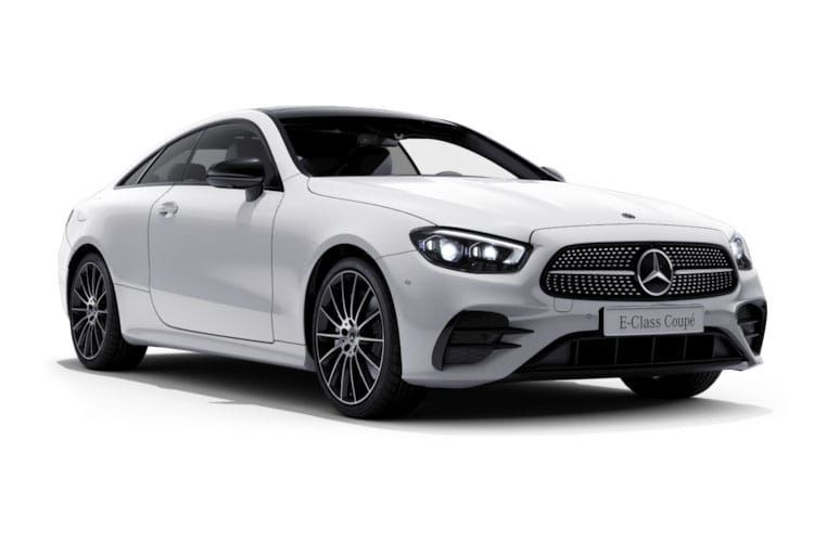 mercedes-benz e class coupe e300d 4matic amg line night ed pre+ 2dr 9g-tronic front view