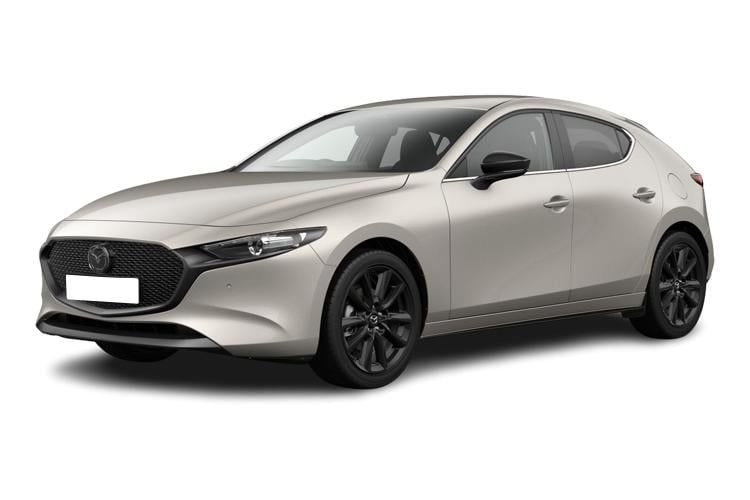 mazda 3 hatchback 2.0 e-skyactiv x mhev [186] homura 5dr auto [sun] front view
