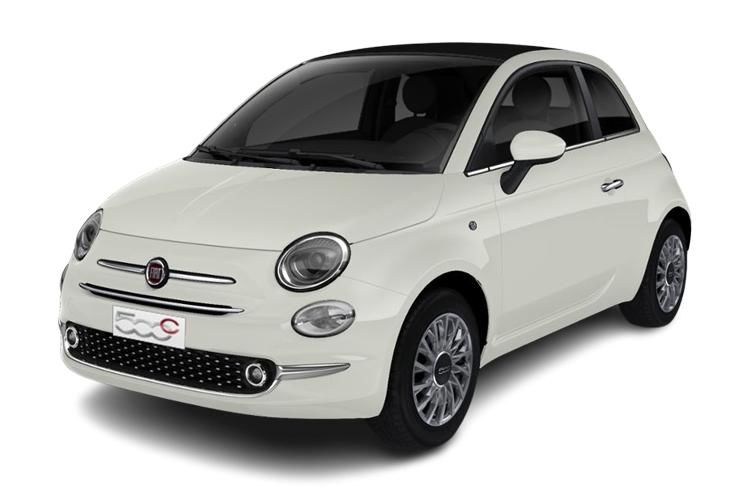 fiat 500 convertible 1.0 mild hybrid top 2dr front view