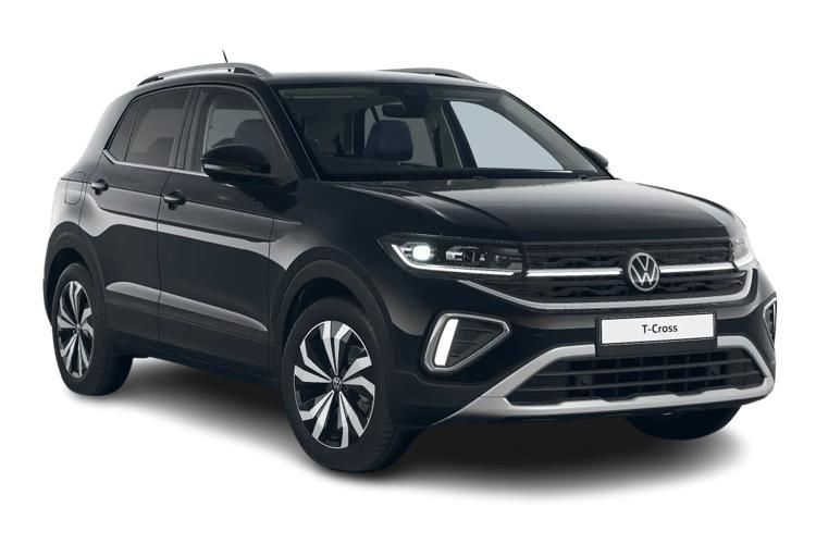 volkswagen t-cross 1.0 tsi black edition 5dr front view
