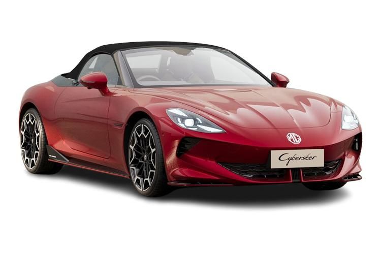 mg motor uk cyberster convertible 250kw trophy single motor 77 kwh 2dr auto front view