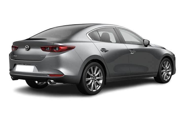 mazda 3 saloon 2.0 e-skyactiv x mhev [186] exclusive-line 4dr back view