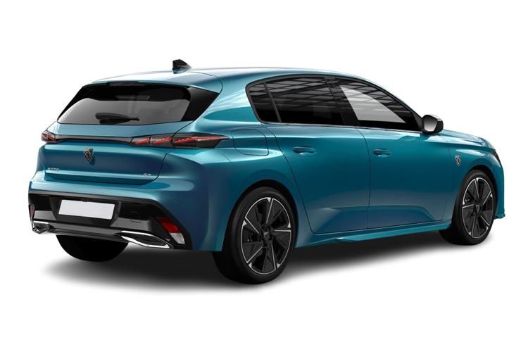 peugeot 308 hatchback 115kw gt 54kwh 5dr auto back view