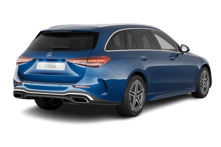 mercedes-benz c class estate c200 amg line premium [pan roof] 5dr 9g-tronic back view