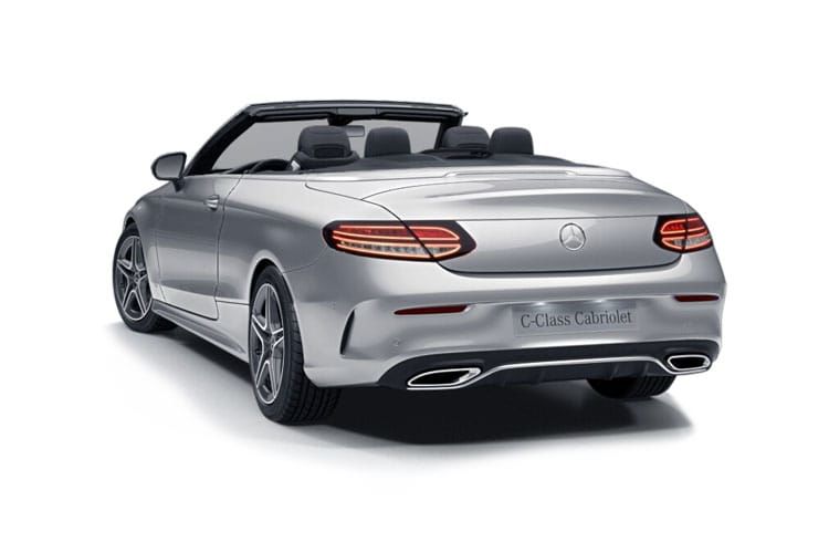 mercedes-benz c class convertible c300 amg line night ed premium plus 2dr 9g-tronic back view