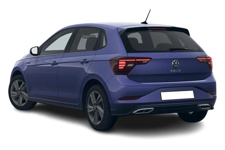 volkswagen polo hatchback 1.0 tsi 115 r-line 5dr dsg back view
