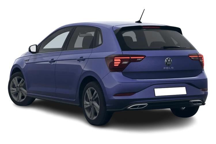 volkswagen polo hatchback 1.0 tsi r-line 5dr back view