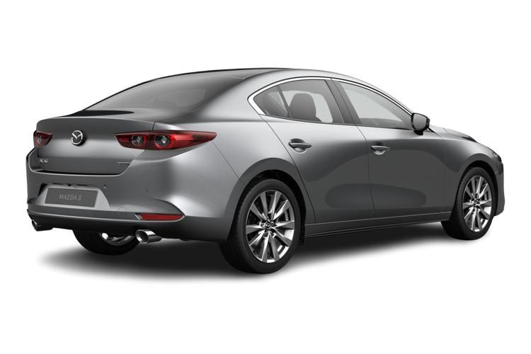 mazda 3 saloon 2.0 e-skyactiv x mhev [186] exclusive-line 4dr back view