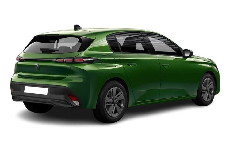 peugeot 308 hatchback 115kw allure 54kwh 5dr auto back view