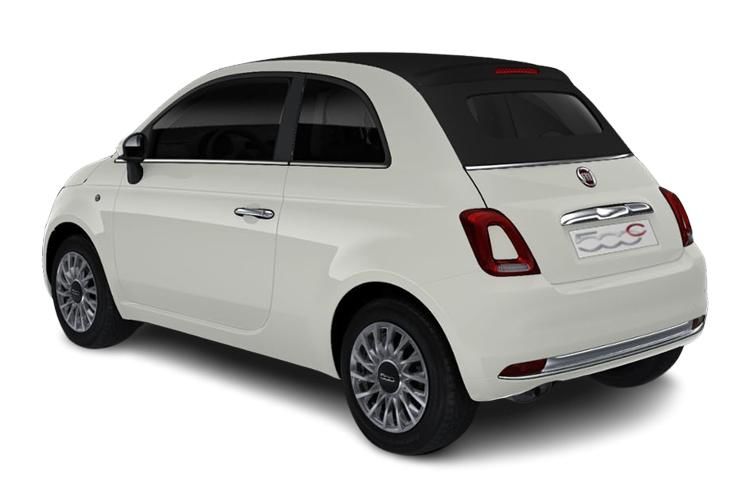 fiat 500 convertible 87kw red 42kwh 2dr auto back view