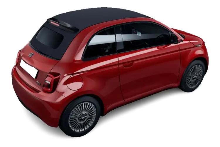 fiat 500 convertible 87kw red 42kwh 2dr auto back view