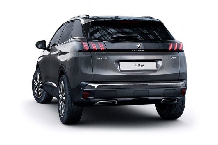 peugeot 3008 estate 1.6 plug-in hybrid 195 allure 5dr auto back view