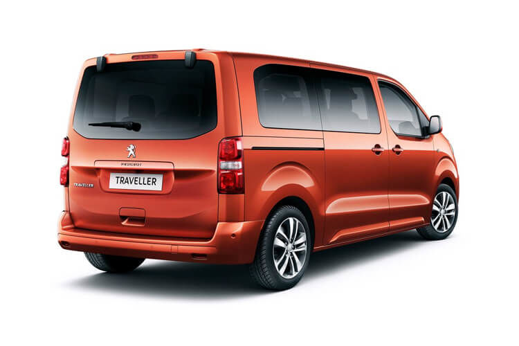 peugeot traveller mpv 100kw active long [8 seat] 75kwh 5dr auto back view