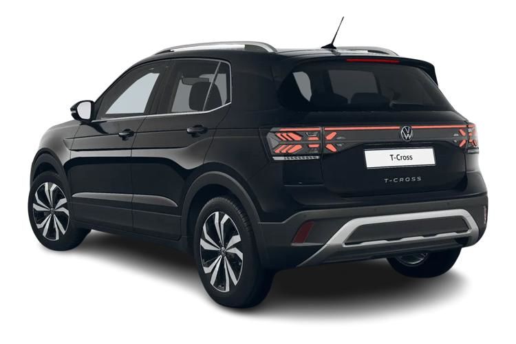 volkswagen t-cross 1.0 tsi black edition 5dr back view