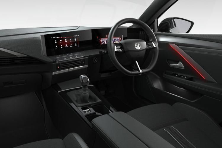 vauxhall astra hatchback 1.2 turbo hybrid 136 design 5dr e-dct6 inside view