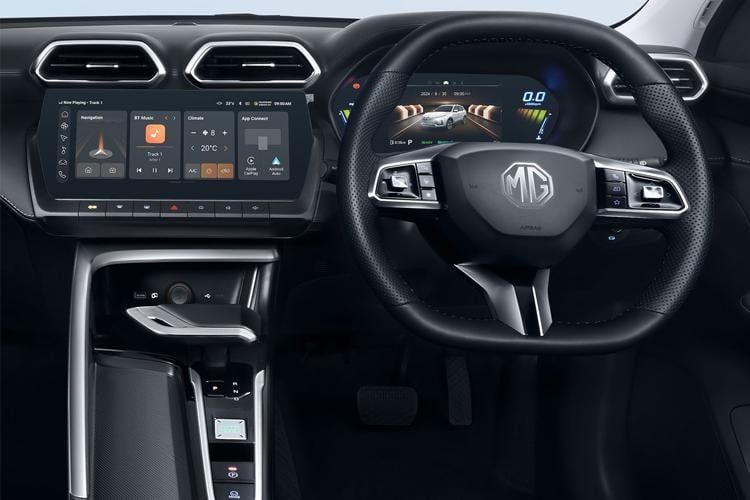 mg motor uk zs hatchback 1.5 hybrid+ trophy 5dr auto inside view