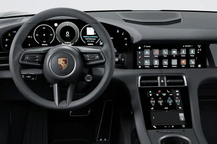 porsche taycan saloon 520kw turbo 105kwh 4dr auto inside view