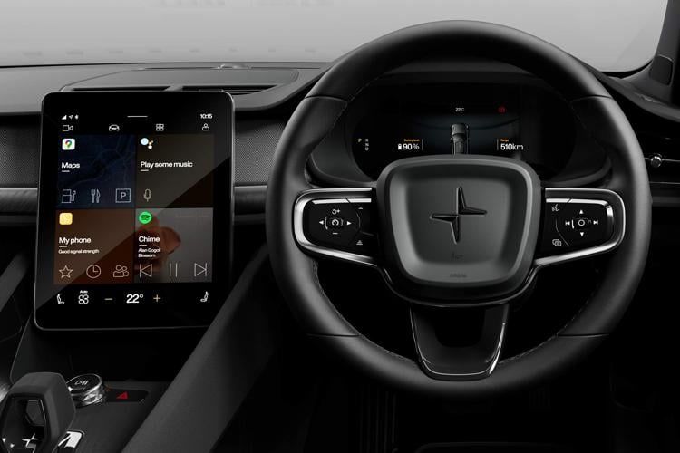 polestar 2 hatchback 200kw 70kwh standard range sm prime 5dr auto inside view