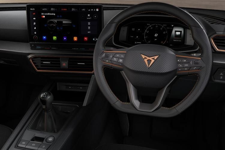 cupra leon hatchback 1.4 ehybrid vz2 design edition 5dr dsg inside view