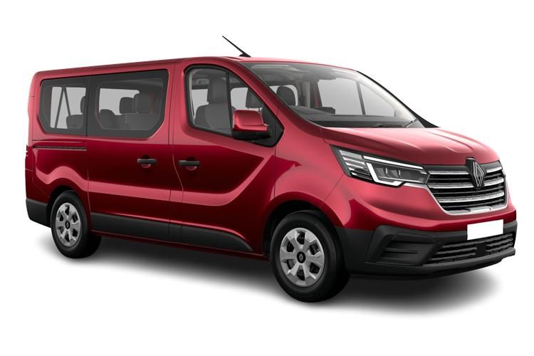 renault trafic ll30 blue dci 110 advance 9 seater front view