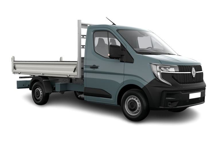 renault master ml35dci 150 advance low roof aluminium tipper front view