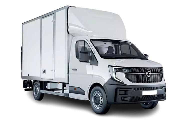 renault master ll35dci 150 advance l/rf luton box van [tail lift] front view