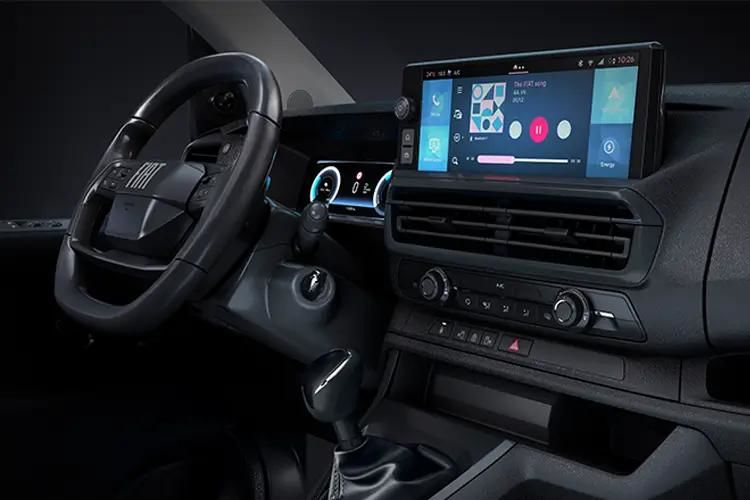 fiat scudo 100kw 75kwh onyx crew van auto inside view