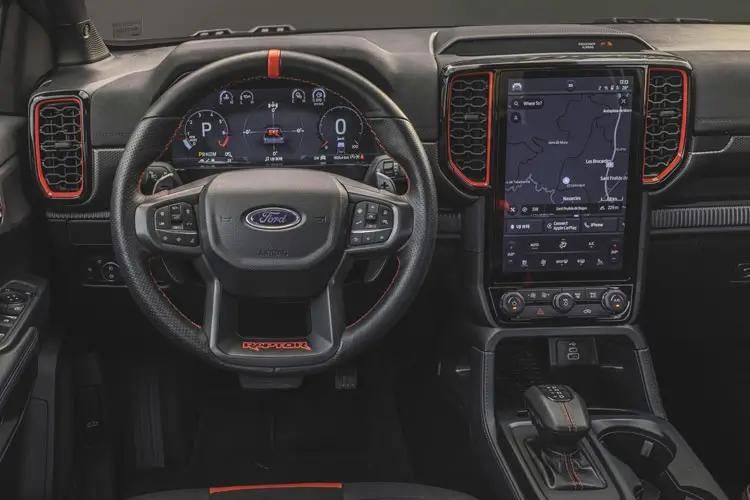ford ranger pick up double cab raptor 3.0 ecoboost v6 292 auto inside view