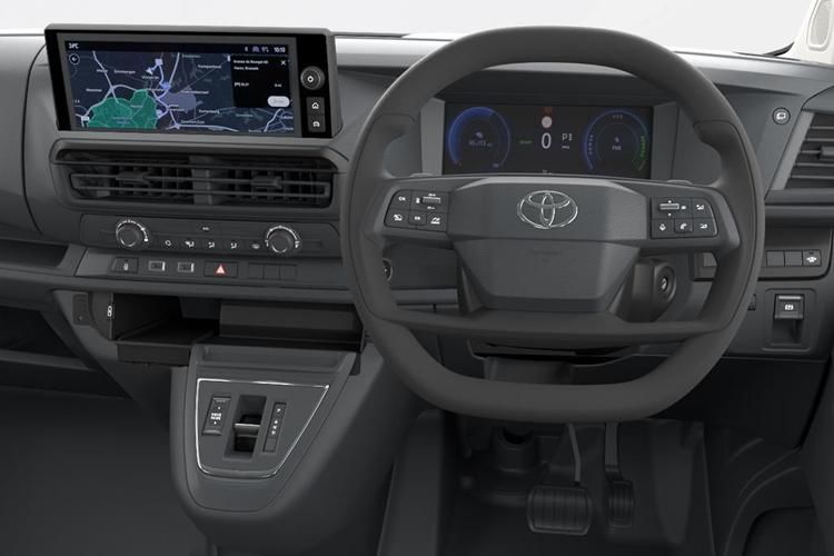 toyota proace 100kw icon 50kwh van auto inside view