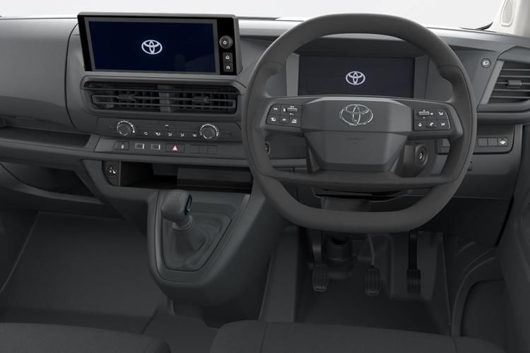 toyota proace 100kw icon 50kwh van auto inside view