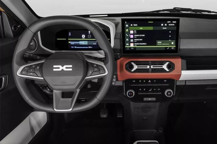 dacia spring 48kw cargo extreme 27kwh van auto inside view